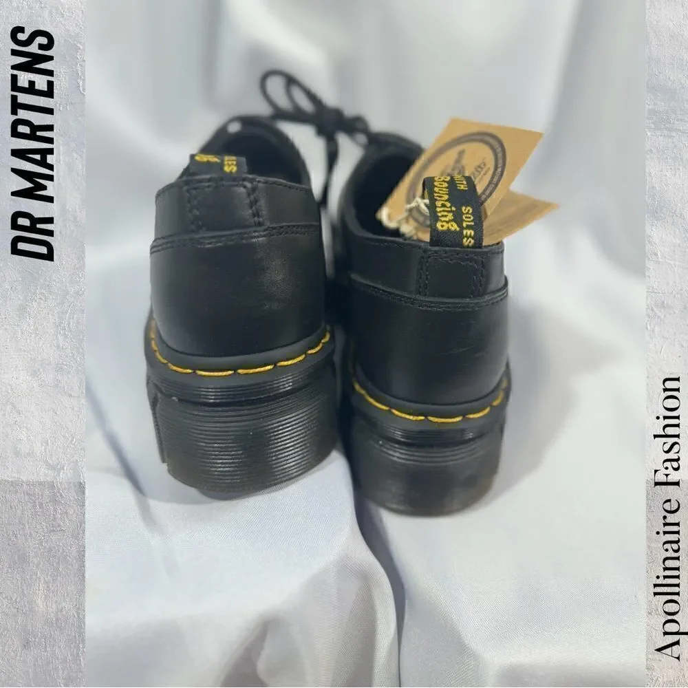 DR MARTENS AUDRICK NAPPA LEATHER PLATFORM SHOES IN BLACK 10 LADIES NWT